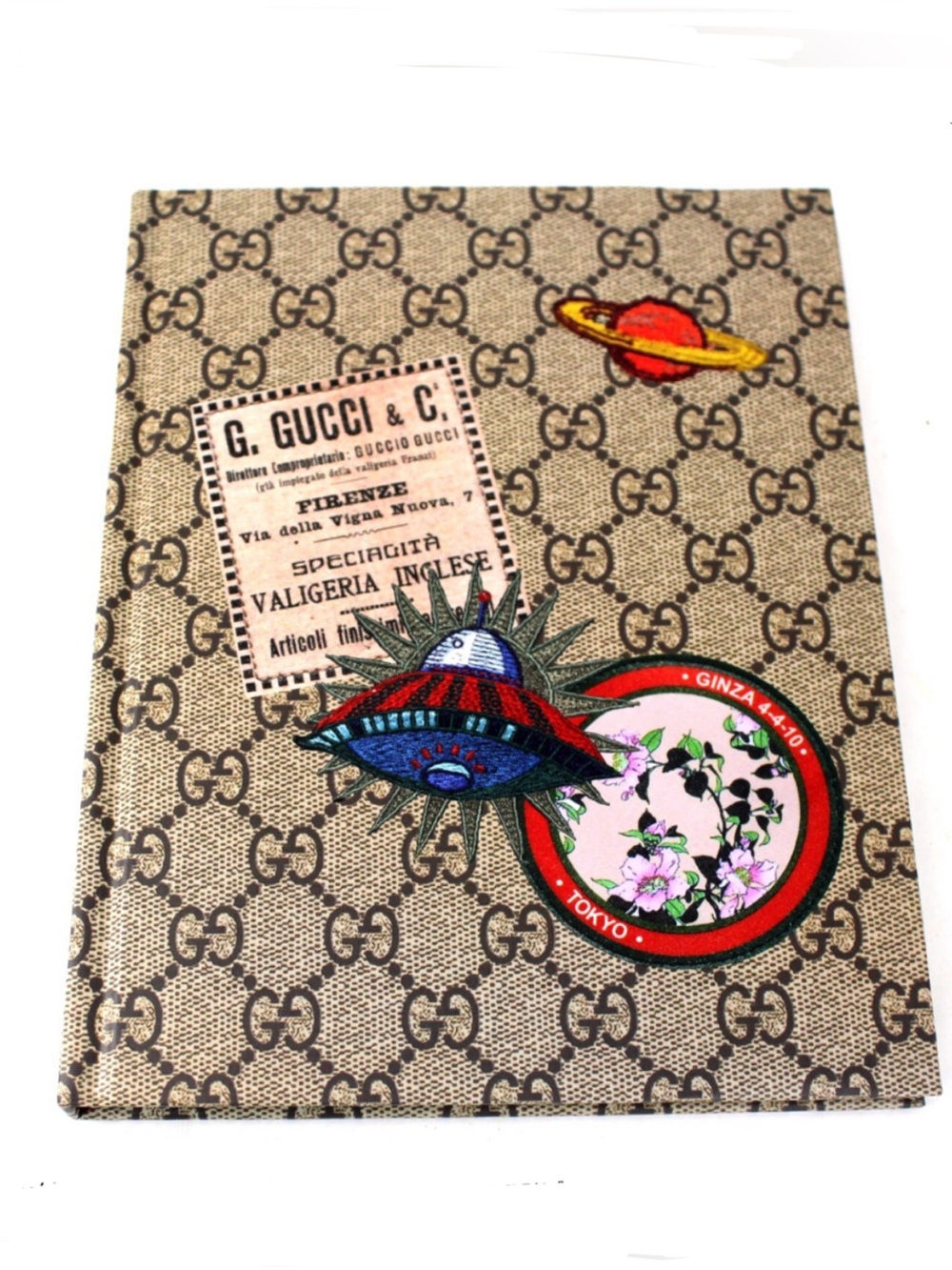 GUCCI GG Brown Stationery Note Book Scratch Book